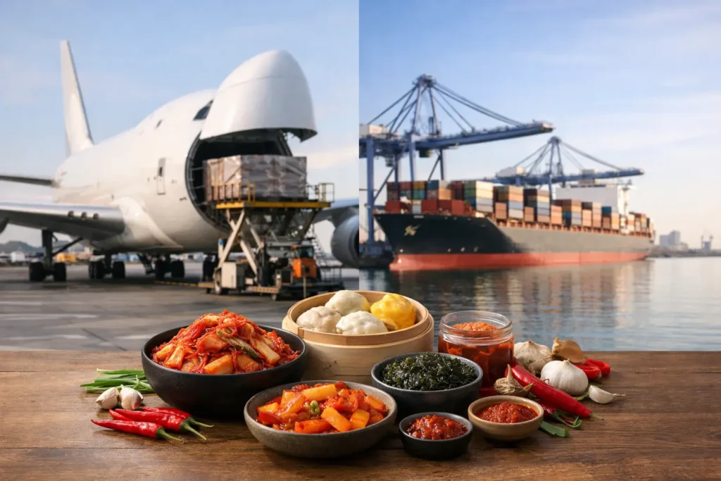Air Freight or Sea Freight for Korean Food?